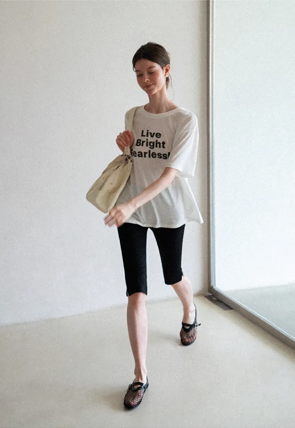 Oversized Graphic Print Crewneck T Shirt