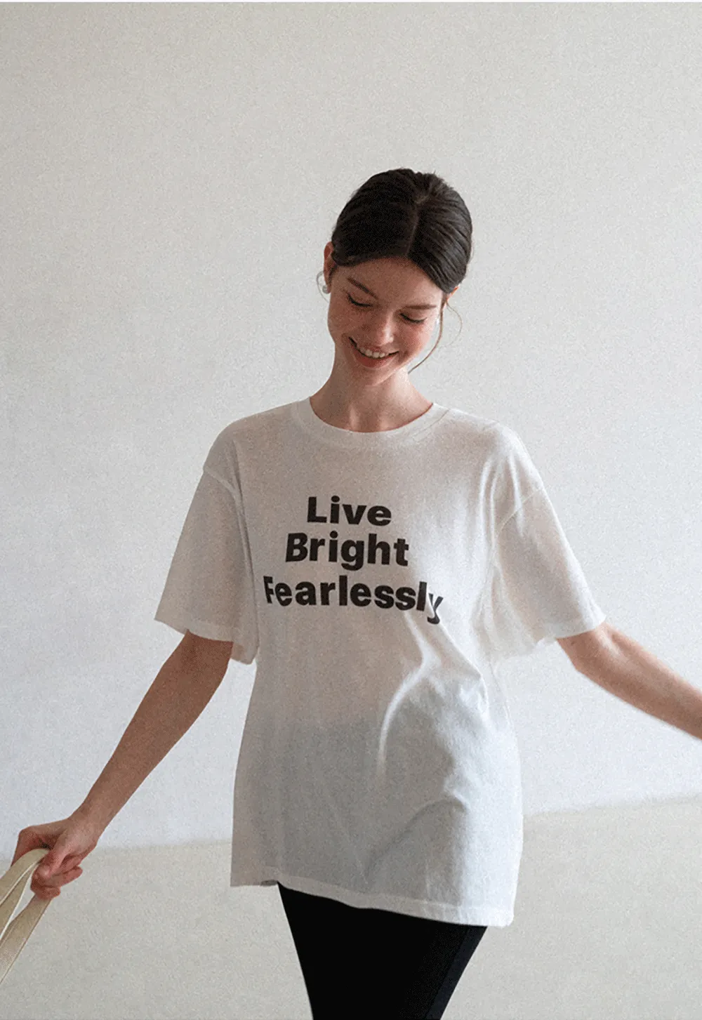 Oversized Graphic Print Crewneck T Shirt