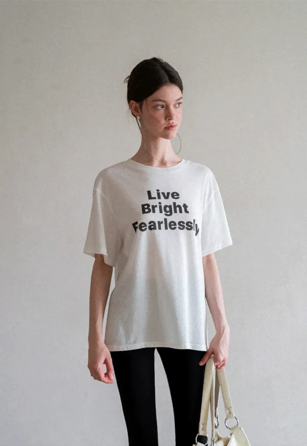 Oversized Graphic Print Crewneck T Shirt