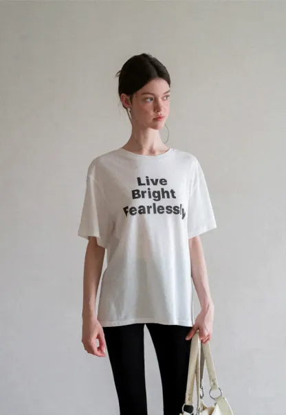 Oversized Graphic Print Crewneck T Shirt