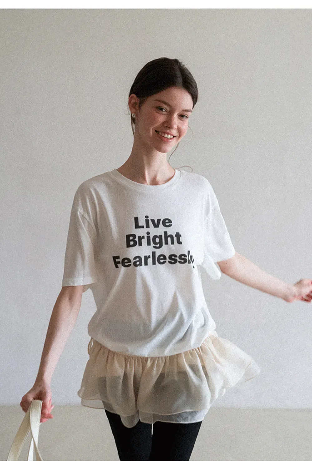 Oversized Graphic Print Crewneck T Shirt