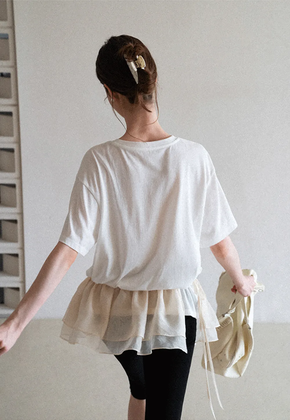Oversized Graphic Print Crewneck T Shirt