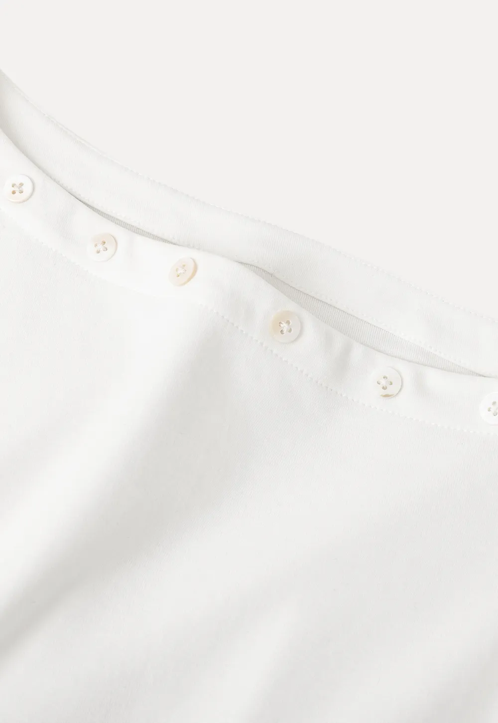 Off shoulder short sleeve top with button detail