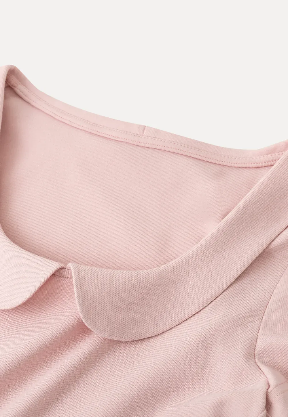 Short sleeve T-shirt with Peter Pan collar