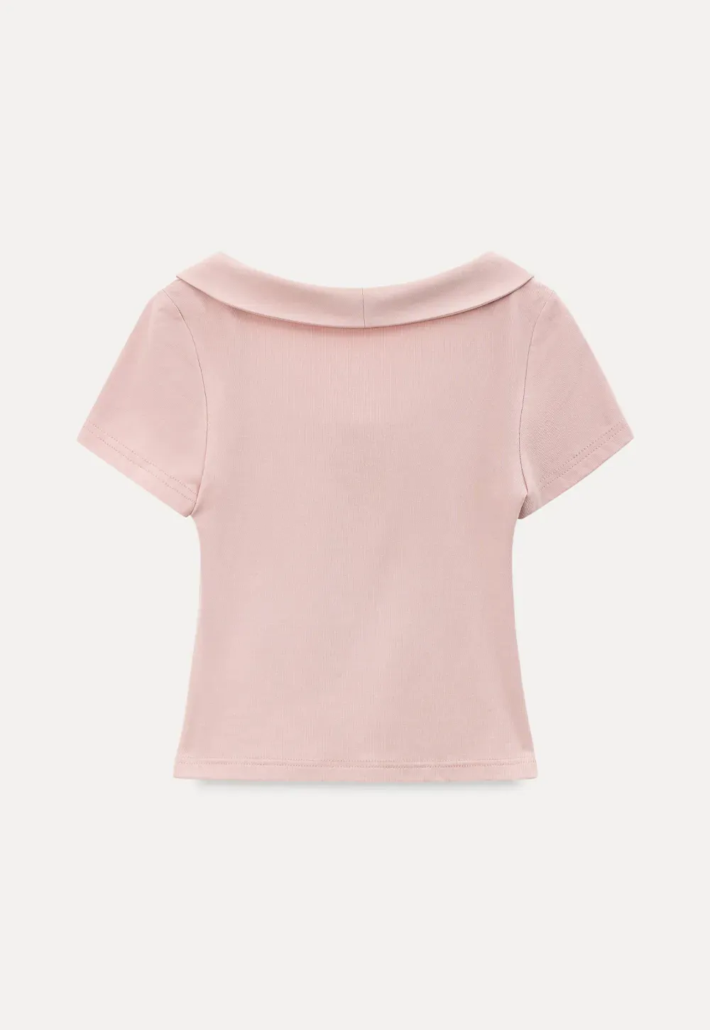 Short sleeve T-shirt with Peter Pan collar