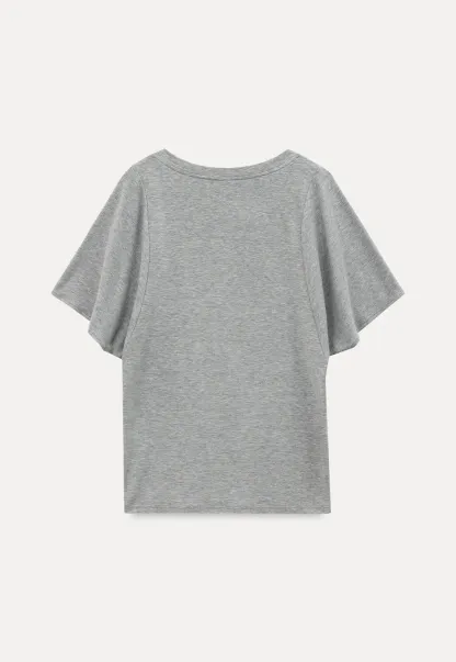 V neck short sleeve relaxed fit t shirt