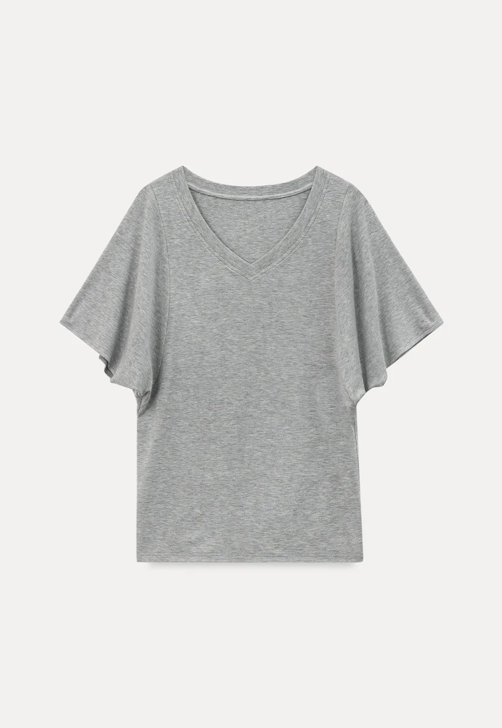 V neck short sleeve relaxed fit t shirt