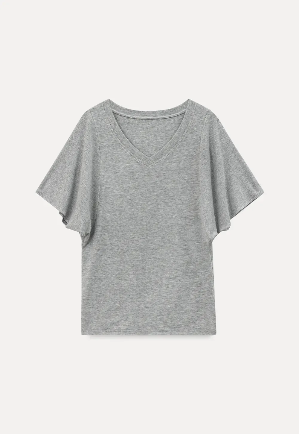 V neck short sleeve relaxed fit t shirt