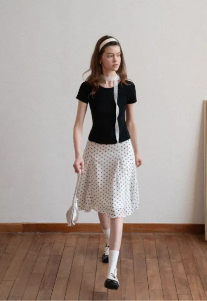 Short Sleeve T Shirt with Back Cutout Detail