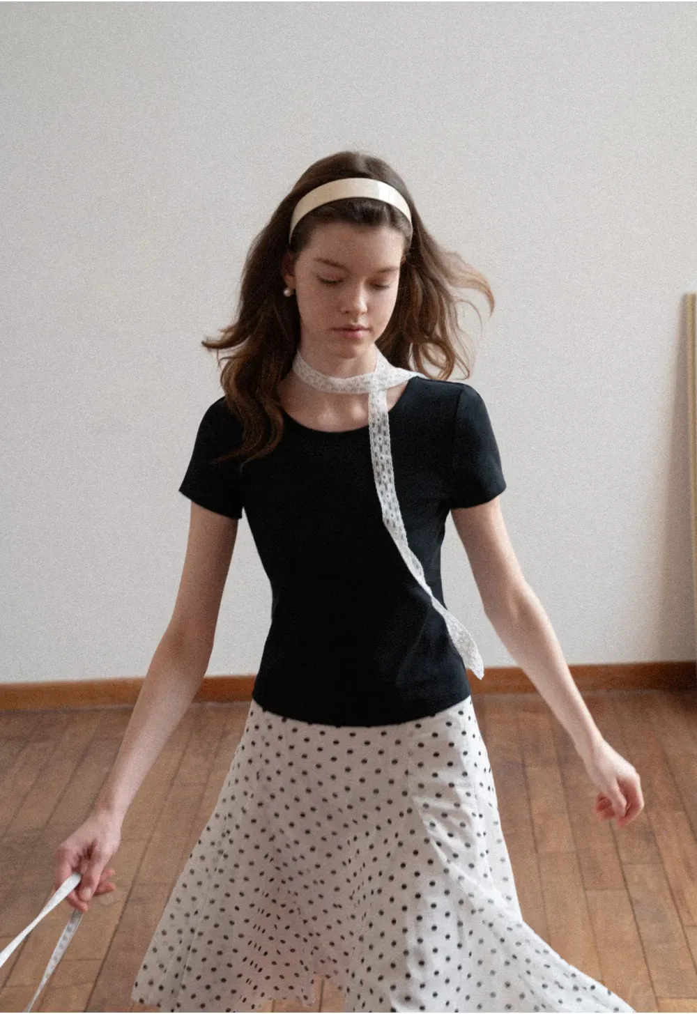 Short Sleeve T Shirt with Back Cutout Detail