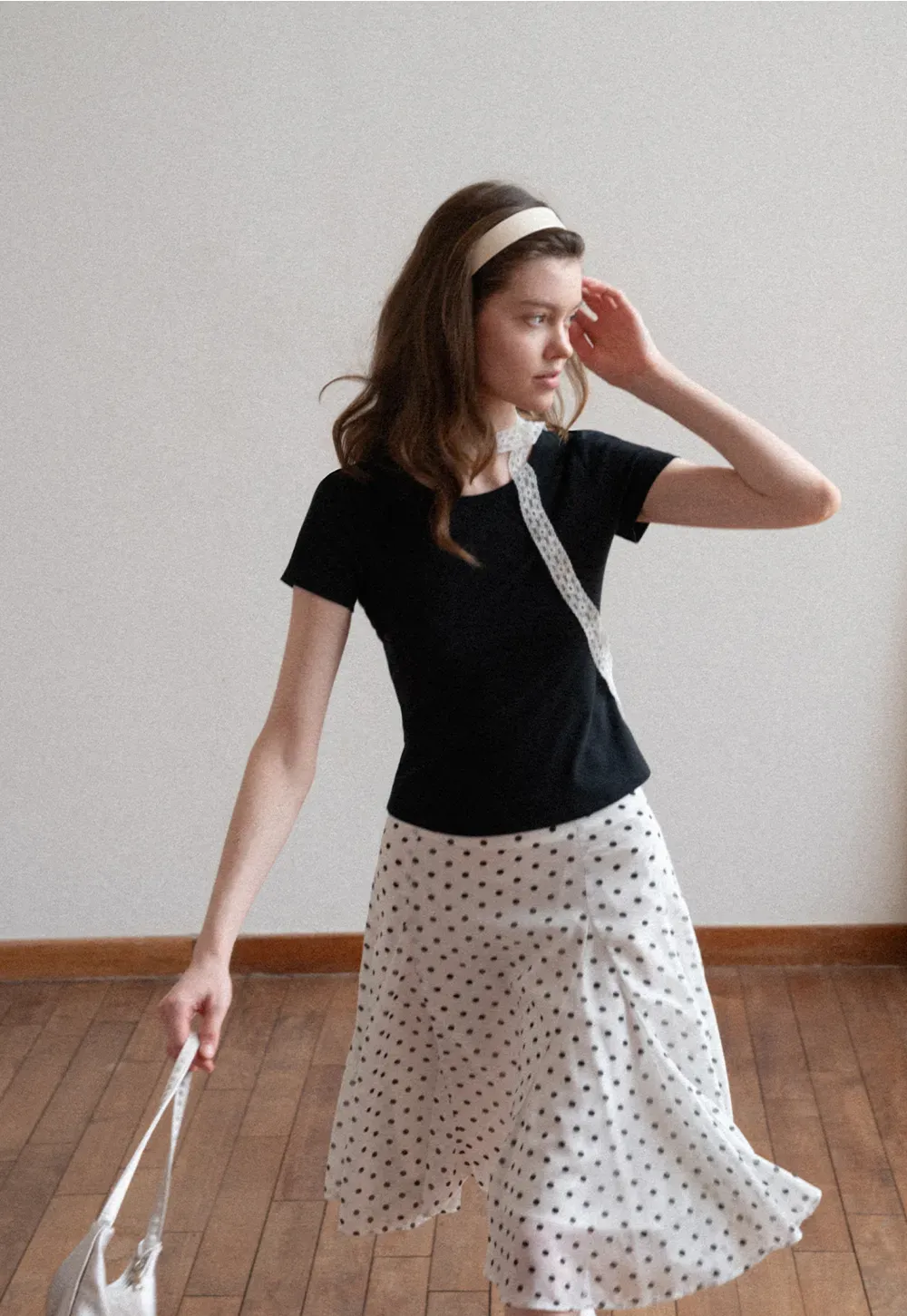 Short Sleeve T Shirt with Back Cutout Detail