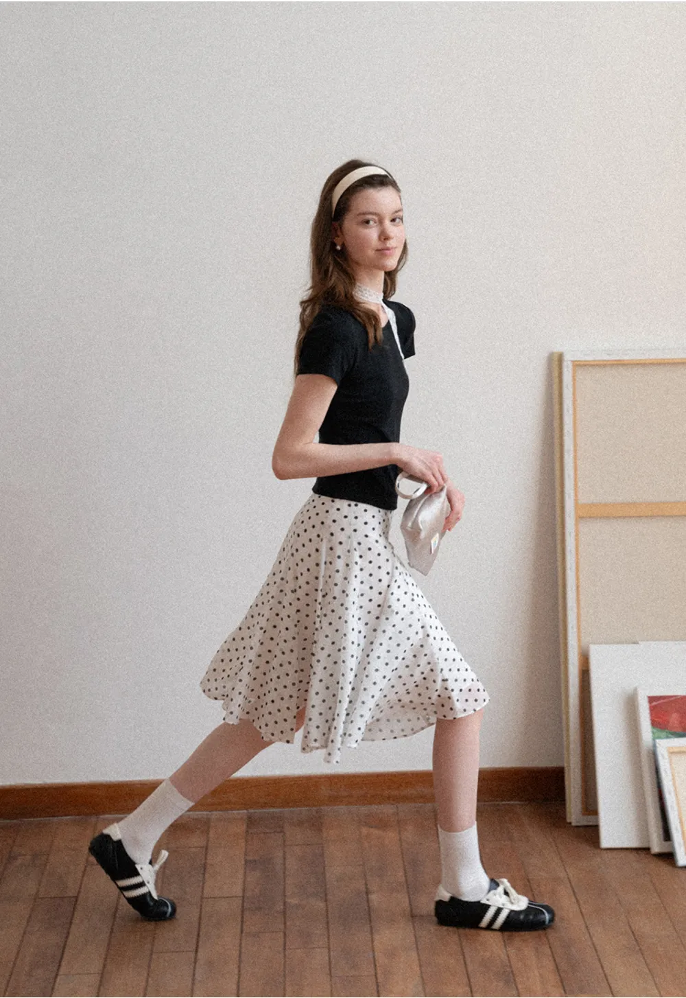 Short Sleeve T Shirt with Back Cutout Detail