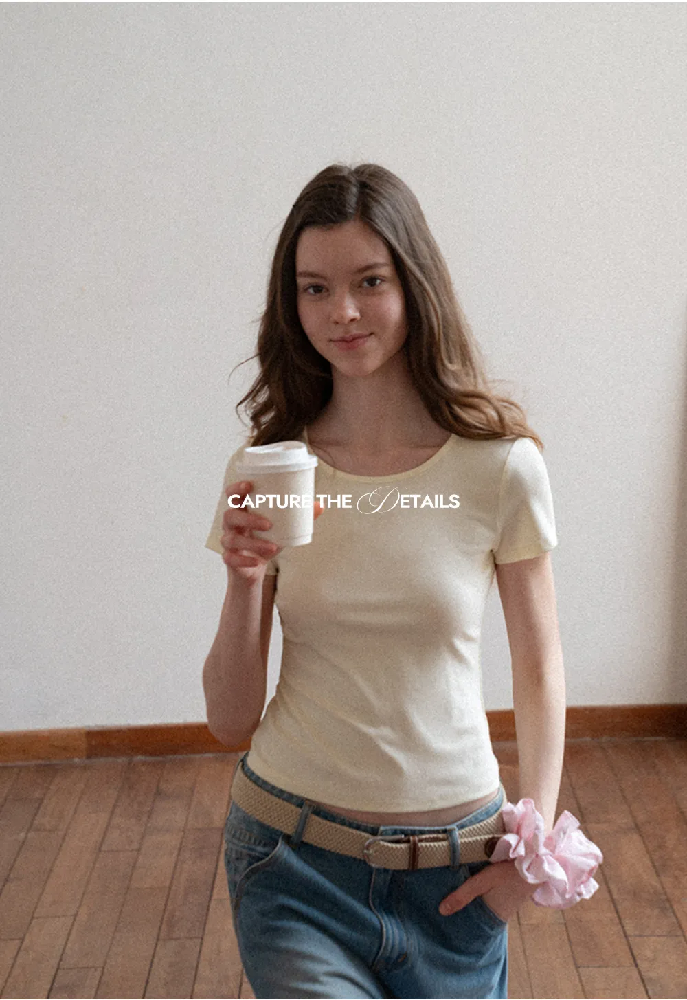 Short Sleeve T Shirt with Back Cutout Detail