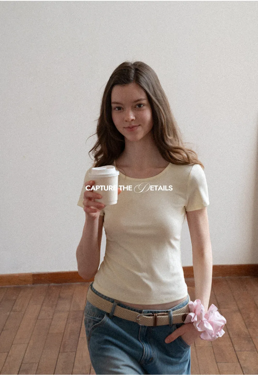 Short Sleeve T Shirt with Back Cutout Detail