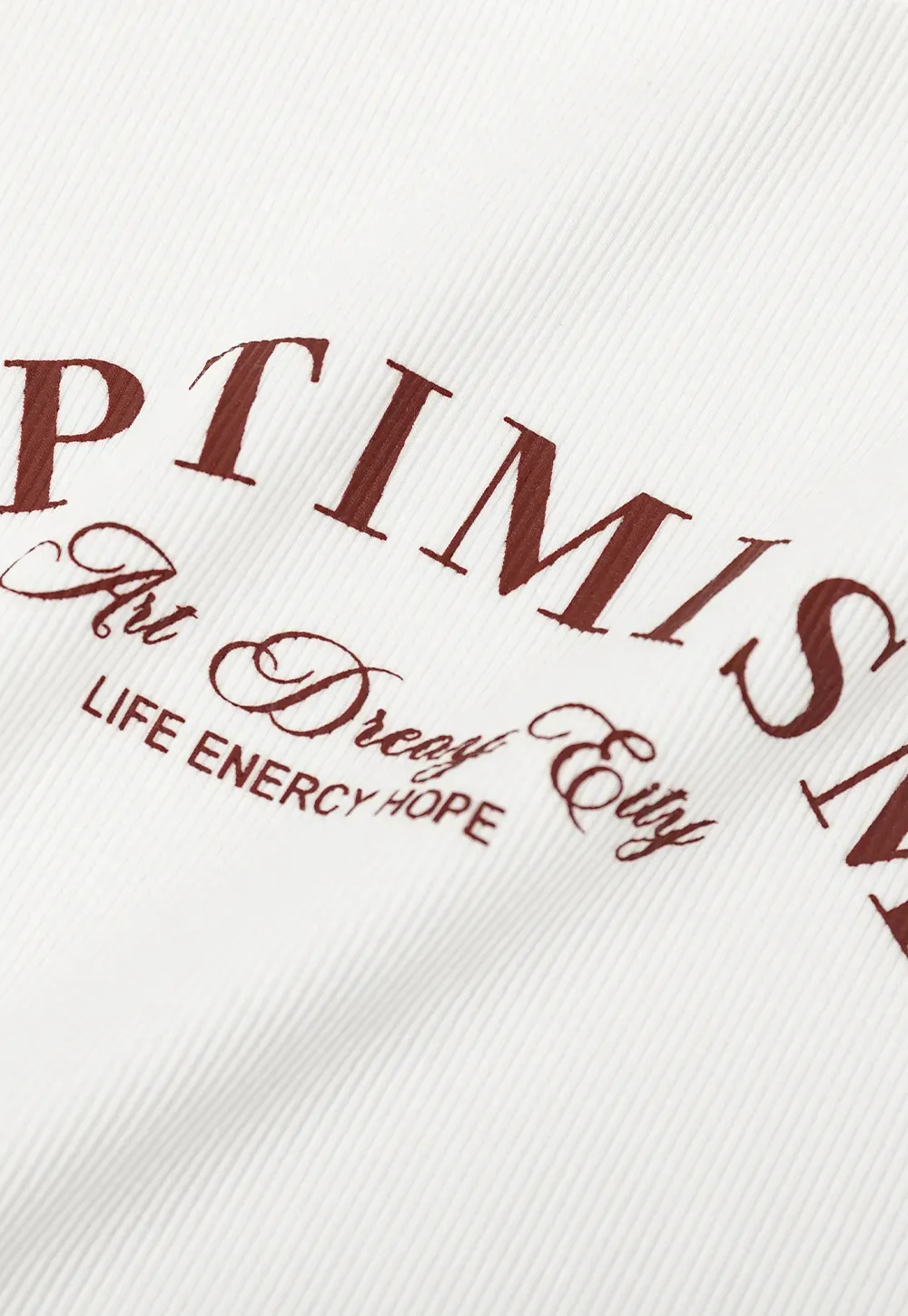 Optimism Printed Crewneck Short Sleeve T Shirt