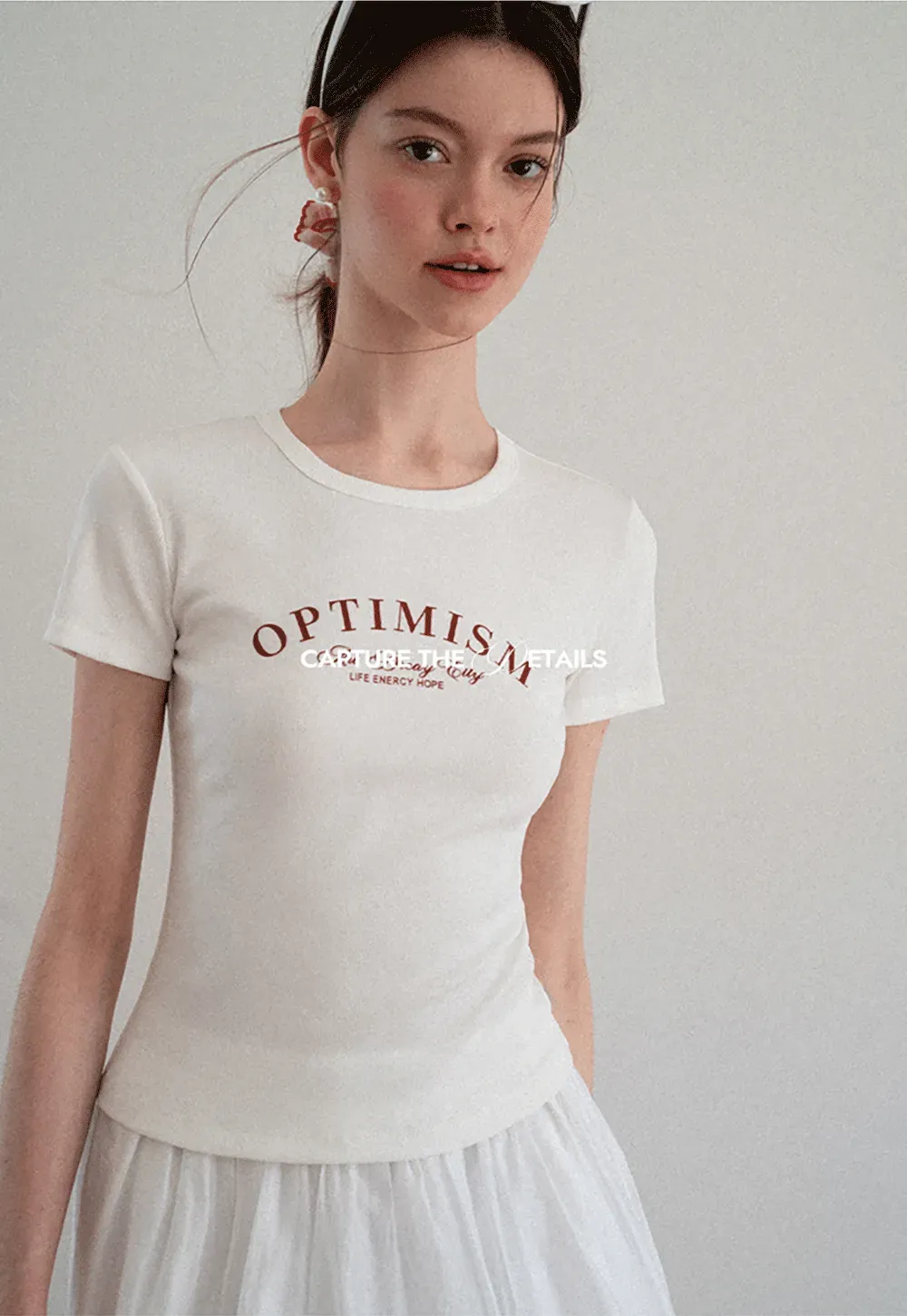 Optimism Printed Crewneck Short Sleeve T Shirt