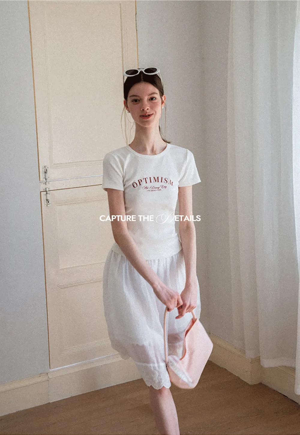 Optimism Printed Crewneck Short Sleeve T Shirt