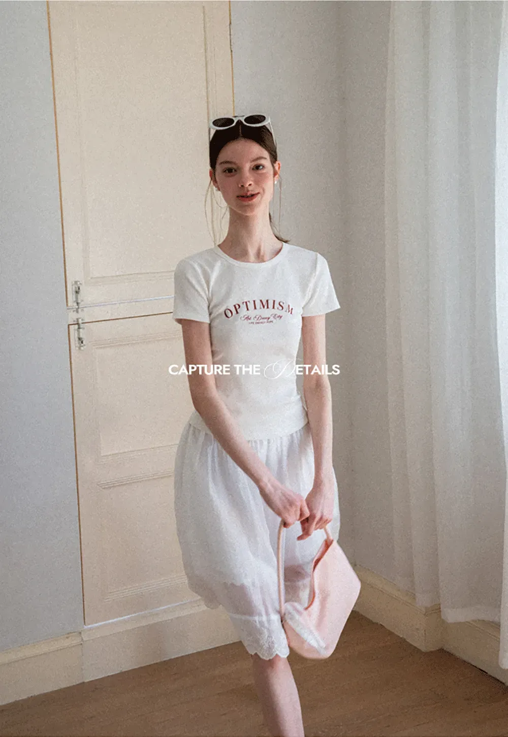 Optimism Printed Crewneck Short Sleeve T Shirt