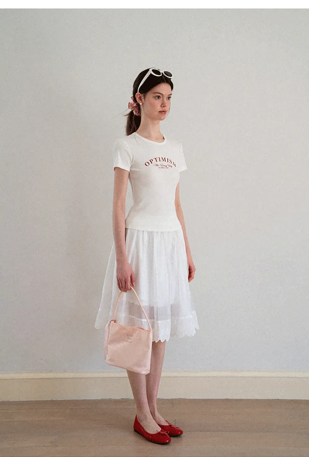 Optimism Printed Crewneck Short Sleeve T Shirt