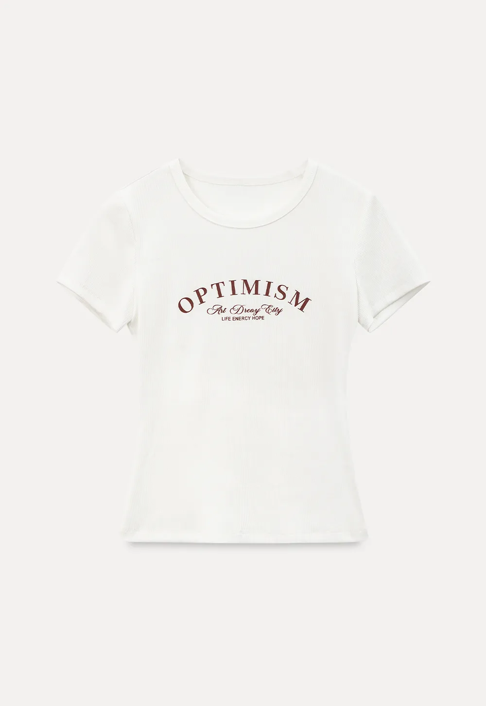 Optimism Printed Crewneck Short Sleeve T Shirt