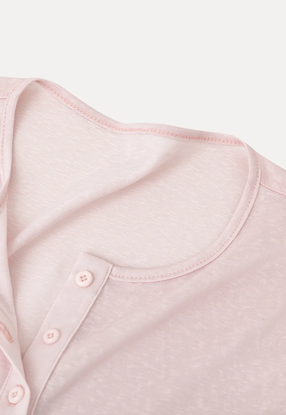 Wrap Front Henley Short Sleeve Top