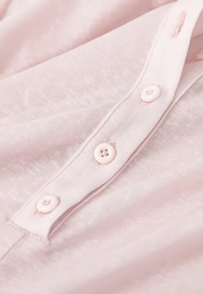 Wrap Front Henley Short Sleeve Top