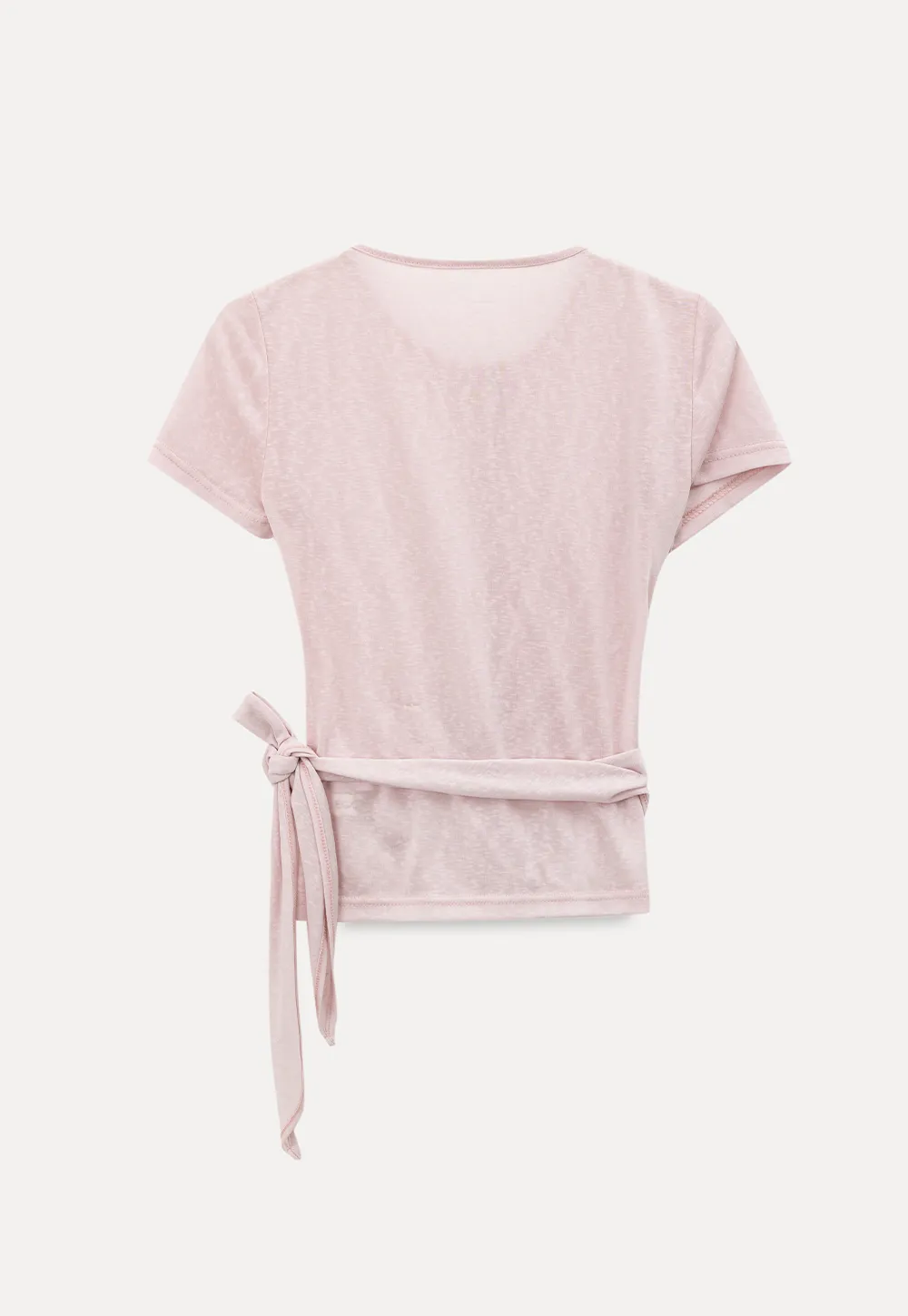 Wrap Front Henley Short Sleeve Top