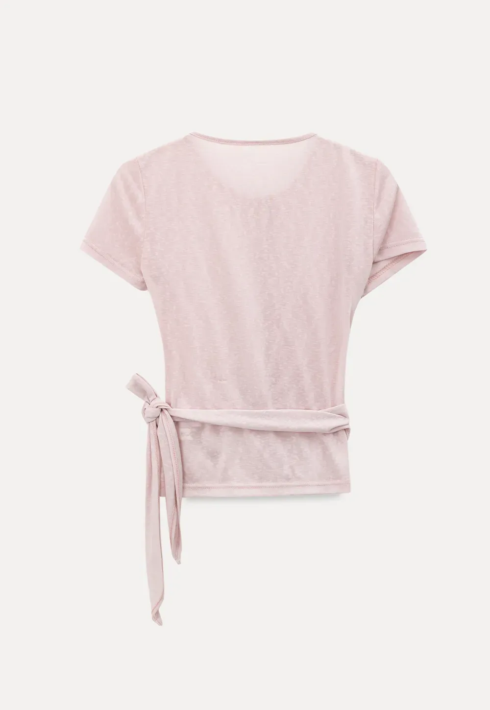 Wrap Front Henley Short Sleeve Top