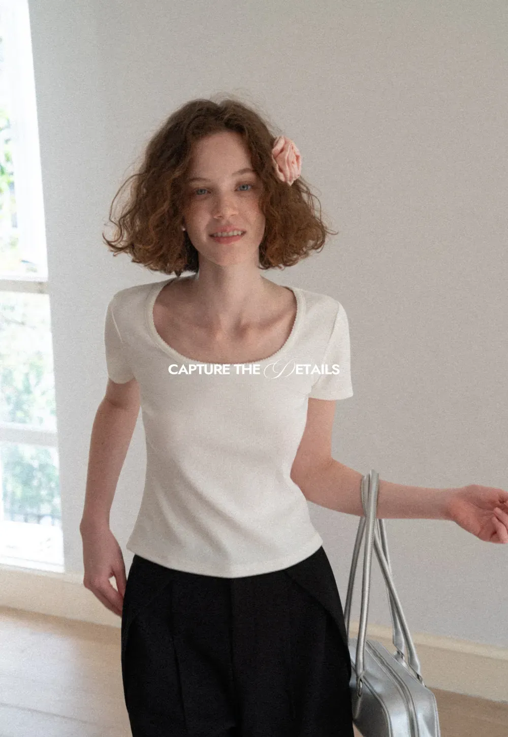 Lace Trim Layered Hem Short Sleeve T Shirt