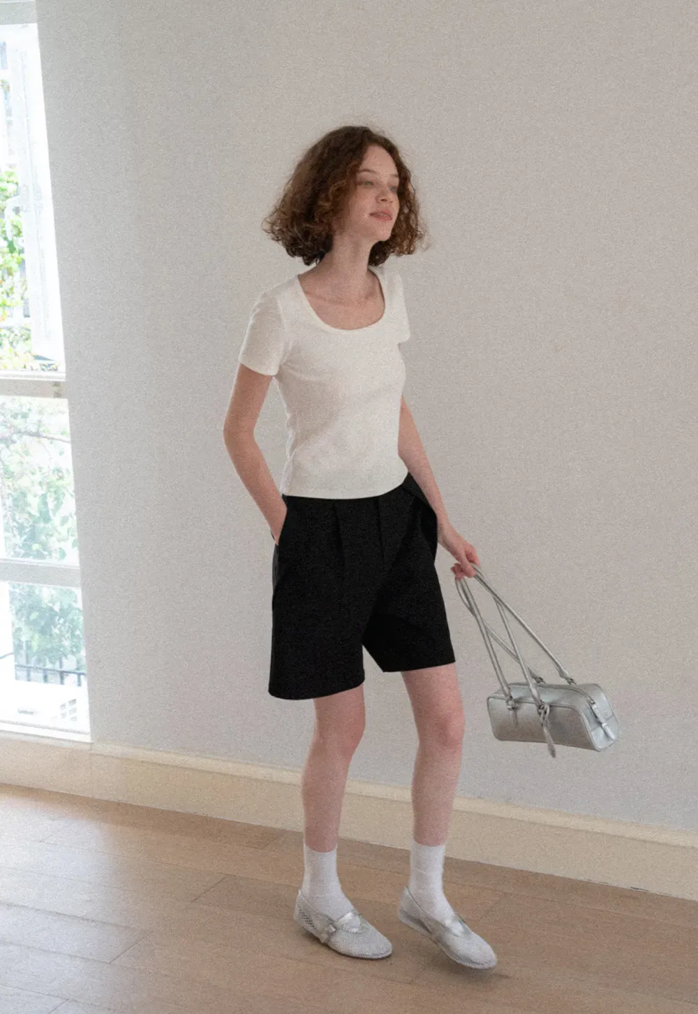 Lace Trim Layered Hem Short Sleeve T Shirt