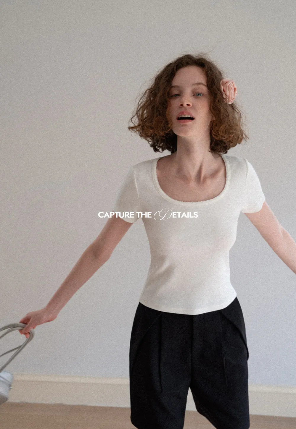 Lace Trim Layered Hem Short Sleeve T Shirt