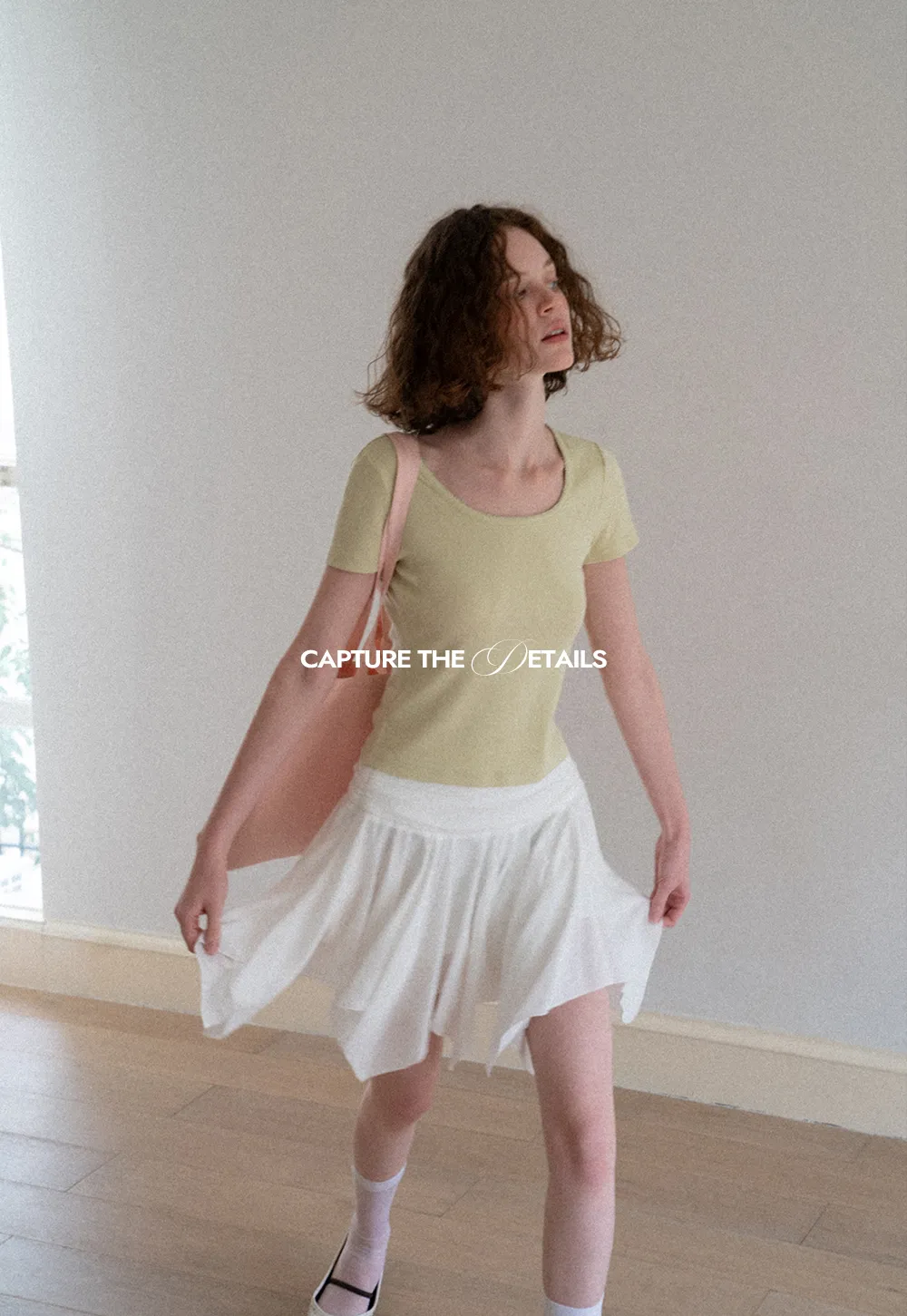 Lace Trim Layered Hem Short Sleeve T Shirt