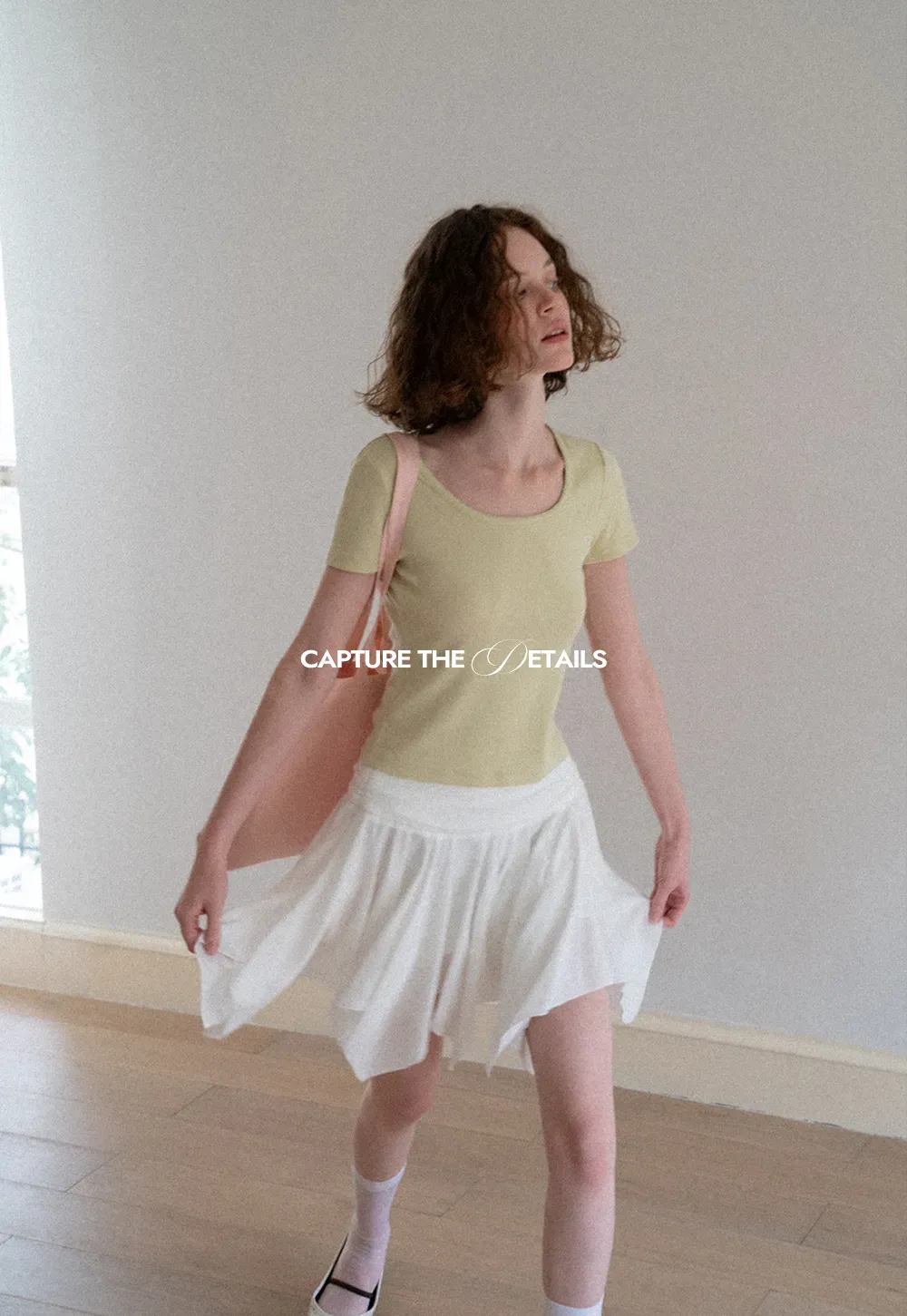 Lace Trim Layered Hem Short Sleeve T Shirt