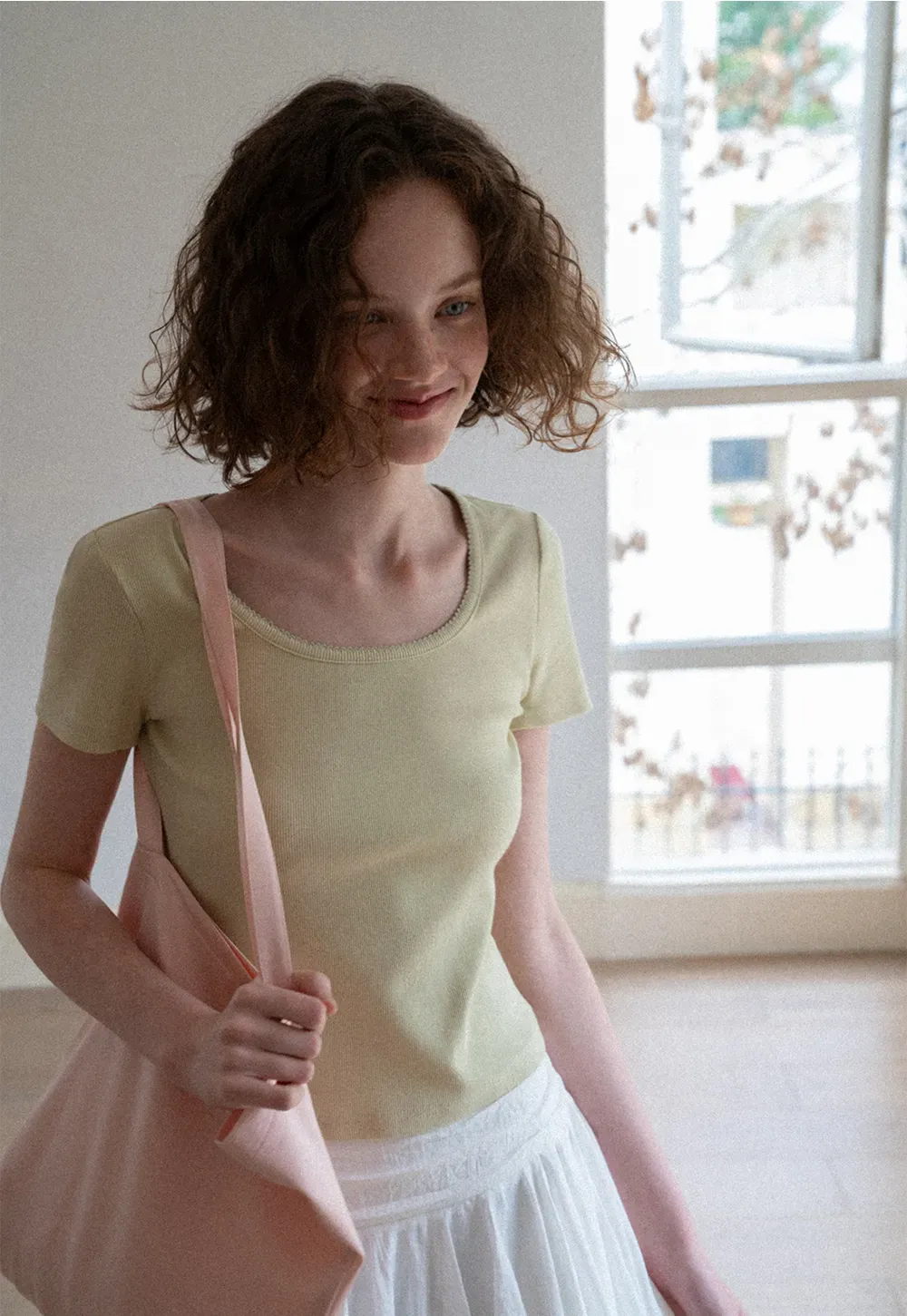 Lace Trim Layered Hem Short Sleeve T Shirt