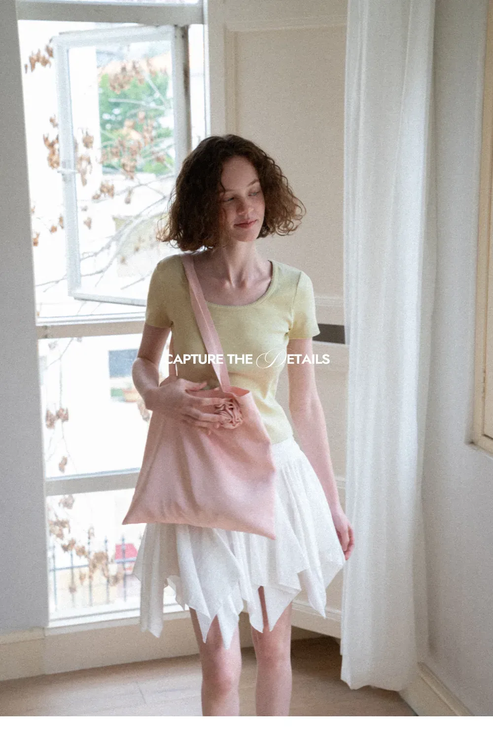 Lace Trim Layered Hem Short Sleeve T Shirt