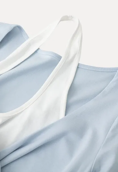 Short Sleeve Top with Front Bow Detail