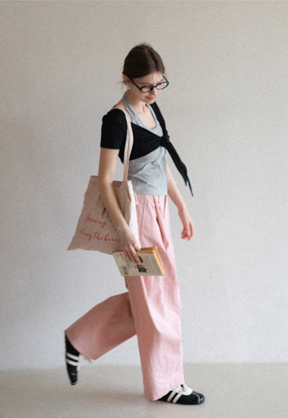 Short Sleeve Top with Front Bow Detail