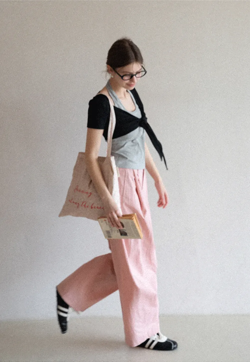 Short Sleeve Top with Front Bow Detail