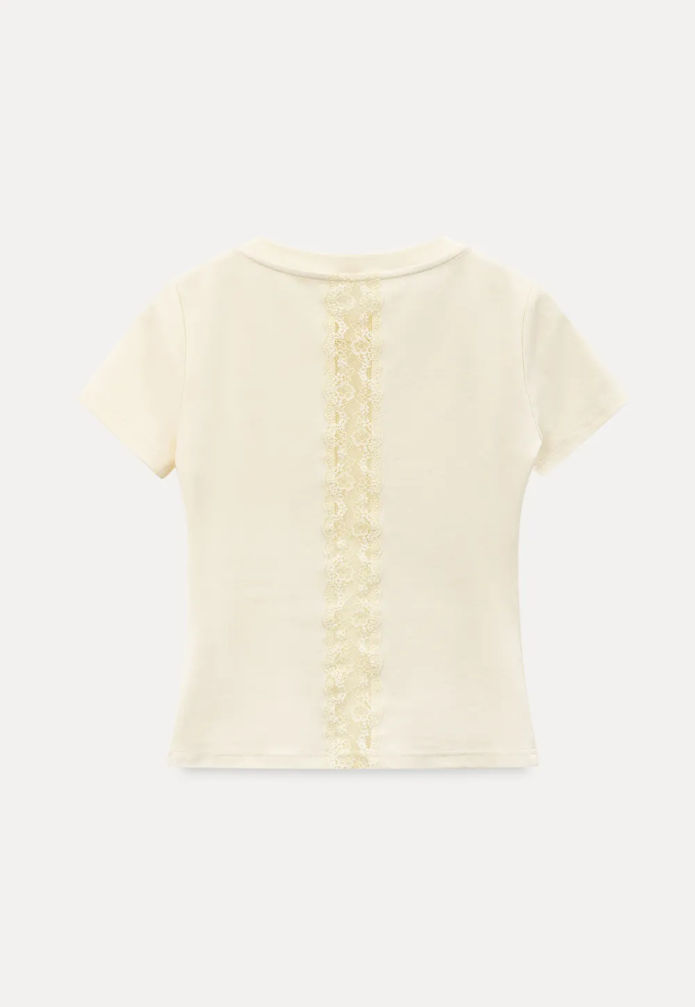 Short sleeve tshirt with lace back detail