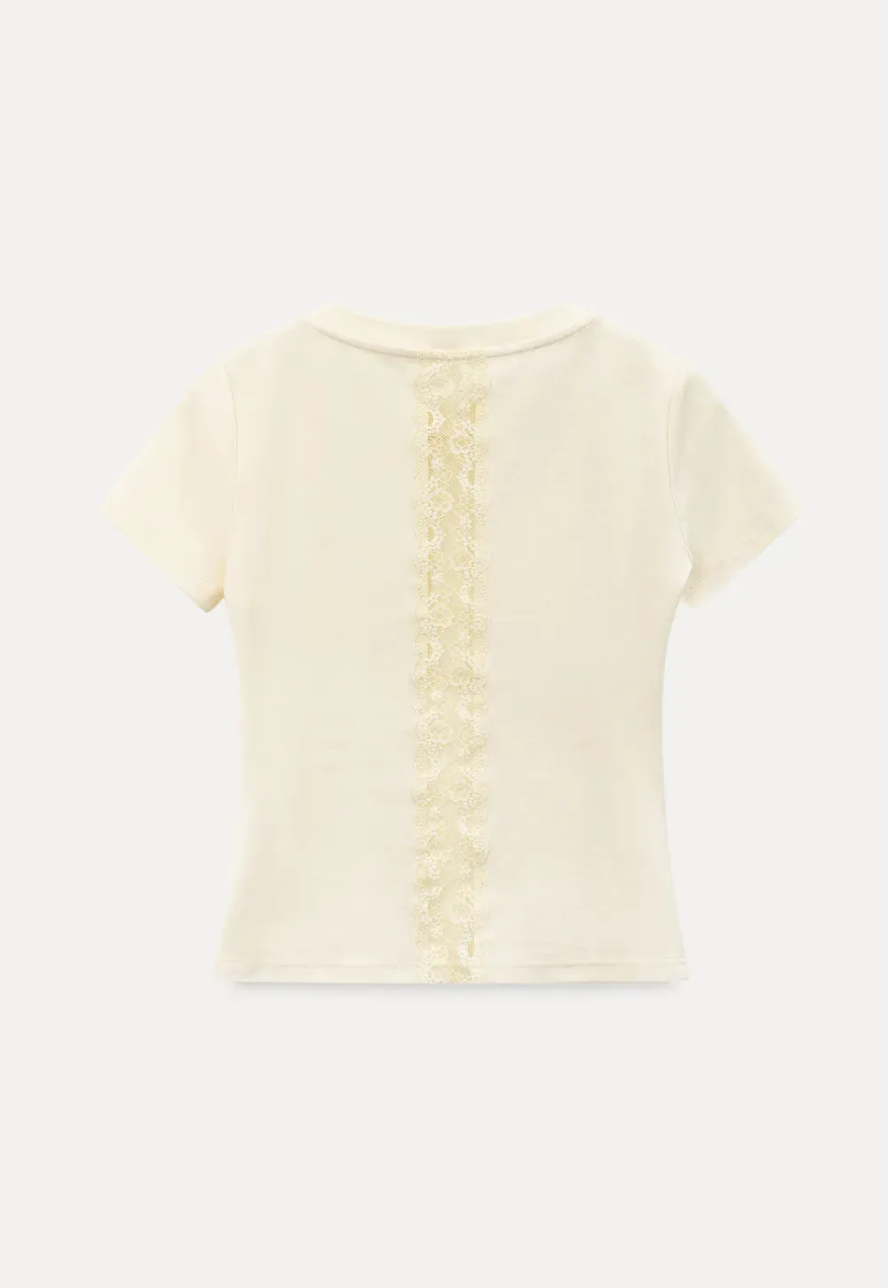 Short sleeve tshirt with lace back detail