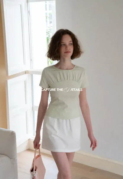 Ruched Bodice Short Sleeve Tshirt