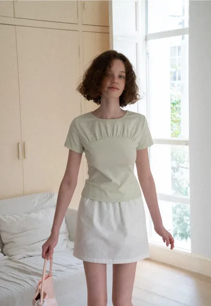 Ruched Bodice Short Sleeve Tshirt