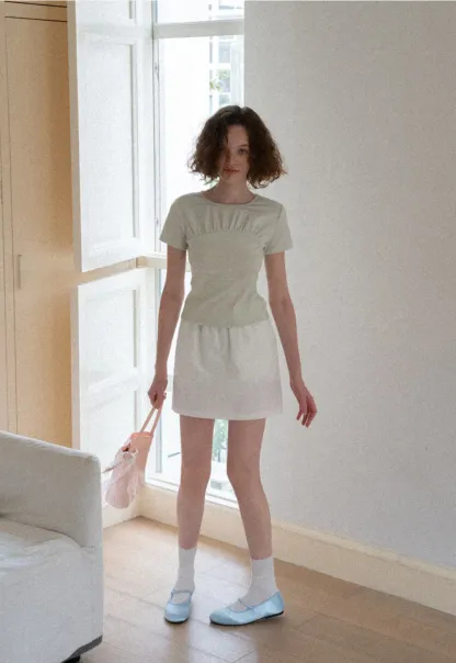 Ruched Bodice Short Sleeve Tshirt