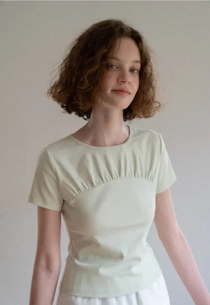 Ruched Bodice Short Sleeve Tshirt