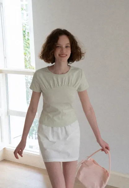 Ruched Bodice Short Sleeve Tshirt