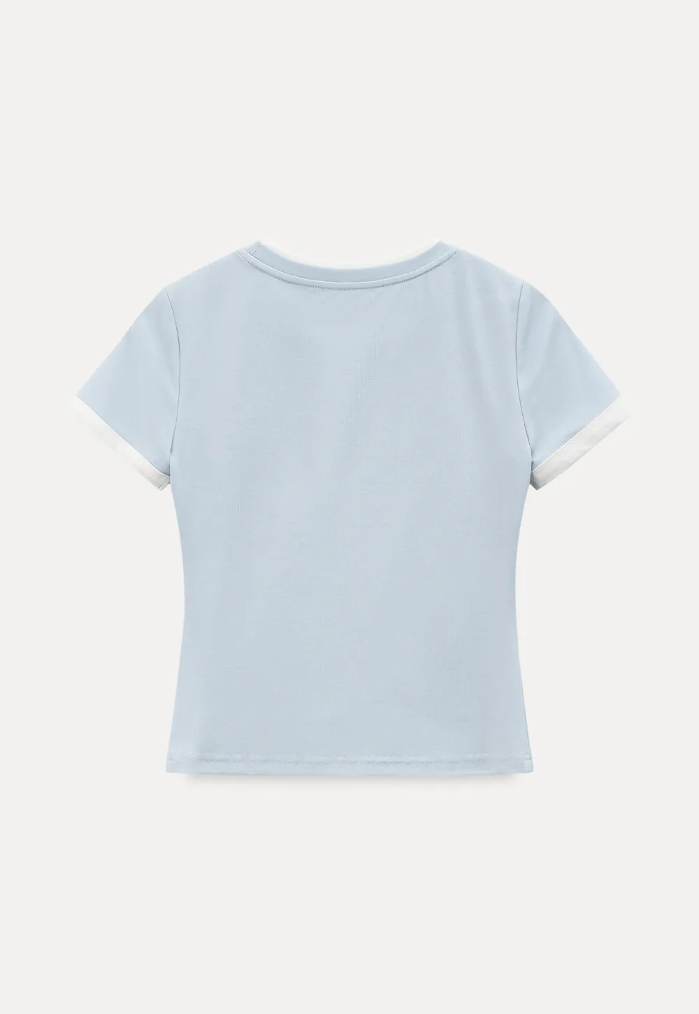 Short sleeve tshirt with embroidered bow detail