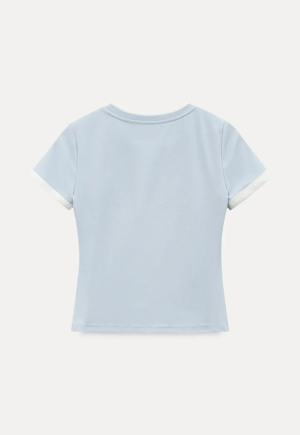 Short sleeve tshirt with embroidered bow detail