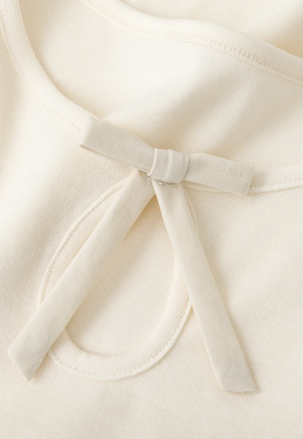 Keyhole Neck Tie Detail Short Sleeve Tshirt