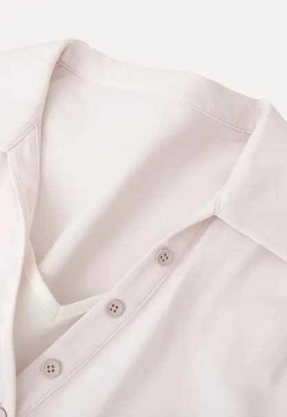 Short Sleeve Collared Button Front T Shirt