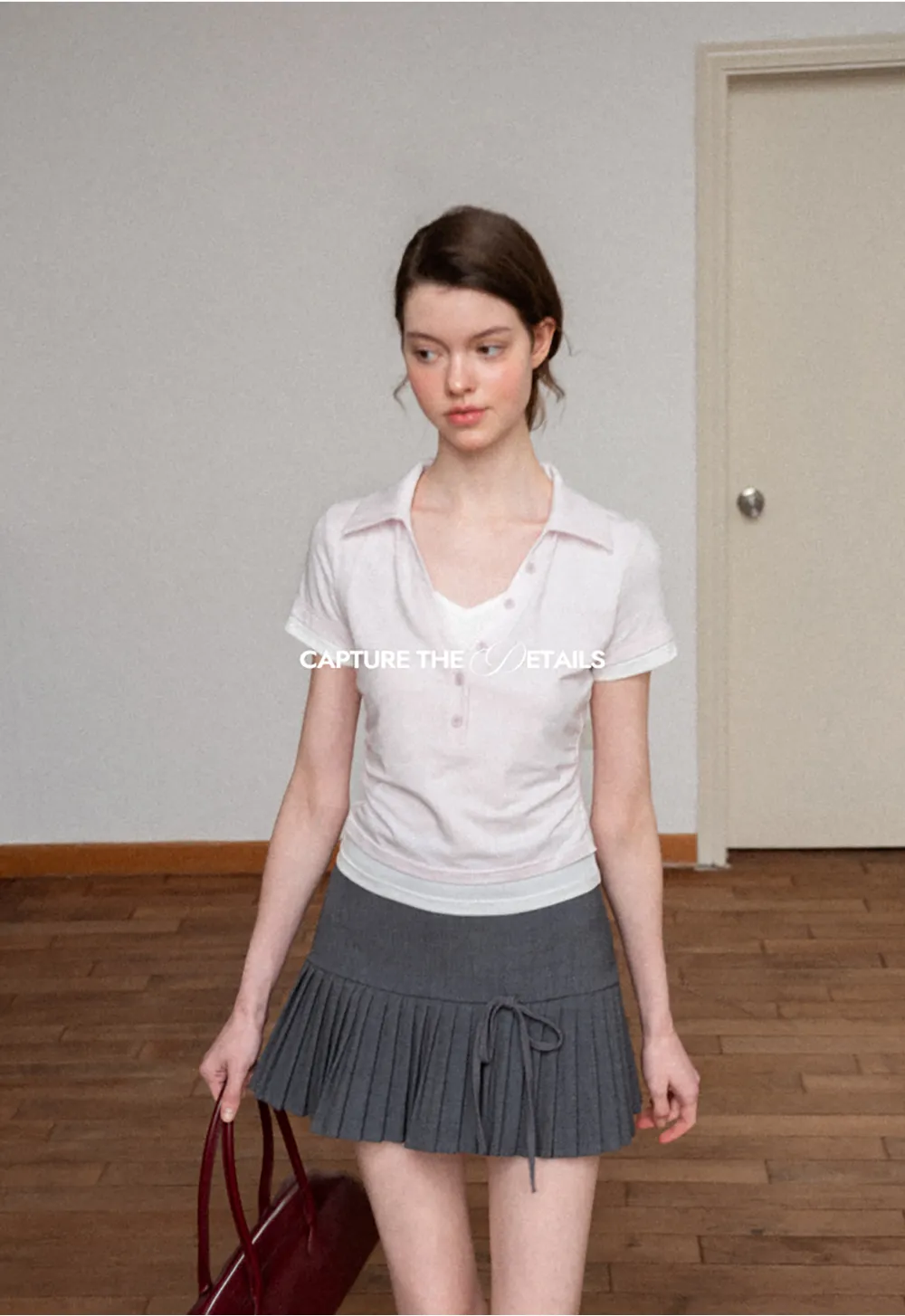 Short Sleeve Collared Button Front T Shirt